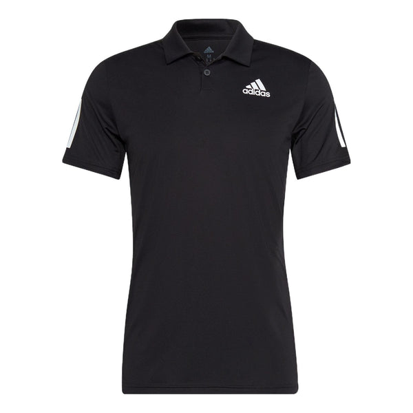 Футболка adidas Solid Color Logo Tennis Sports Short Sleeve Polo Shirt Black, мультиколор