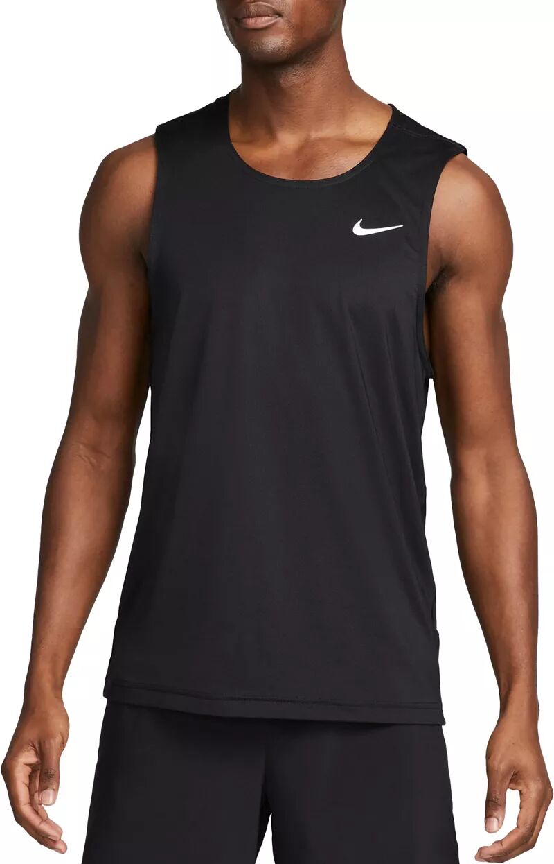 Мужская майка для фитнеса Nike Dri-FIT Ready, черный майка для фитнеса nike силуэт полуприлегающий размер xl черный