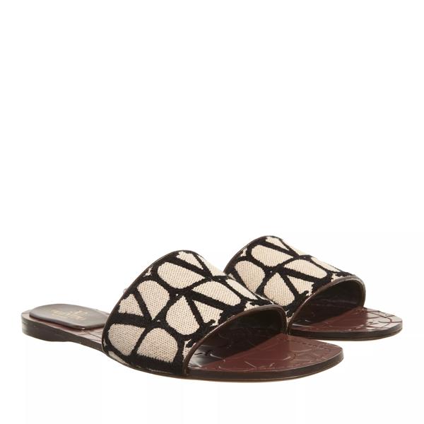 

Туфли v logo slides natural/black Valentino Garavani, черный