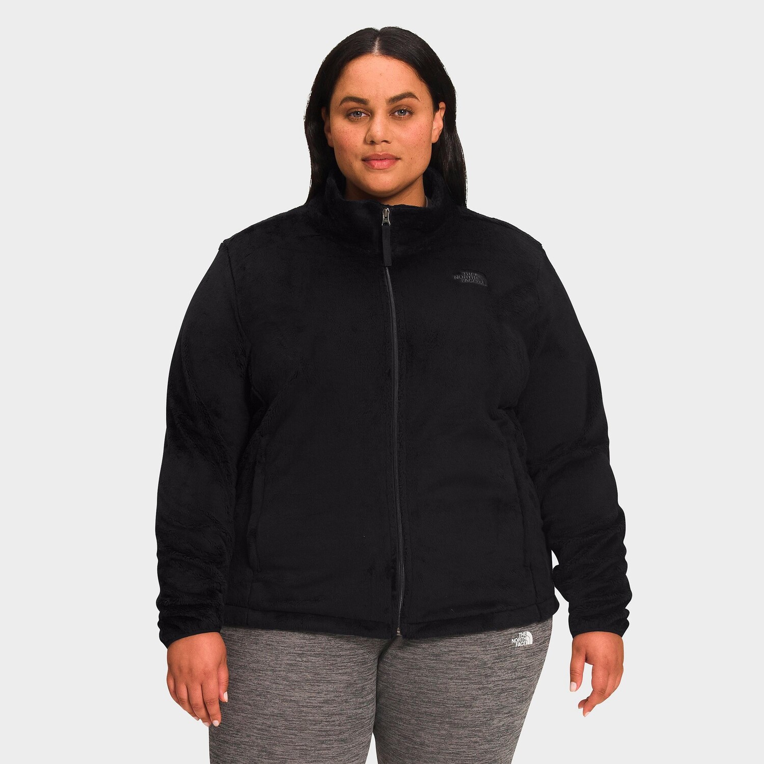 

Женская куртка The North Face Osito с молнией во всю длину (большие размеры), черный