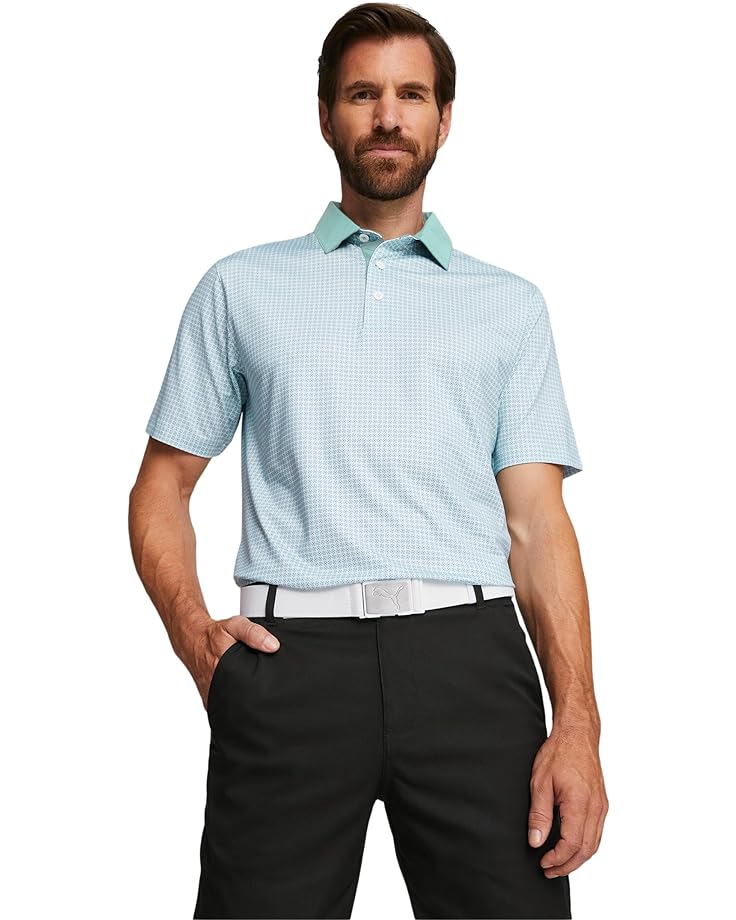 Поло PUMA Golf MATTR Circular, цвет Pacific Green/Cay футболка поло puma golf mattr paradise sl темно синий мультиколор