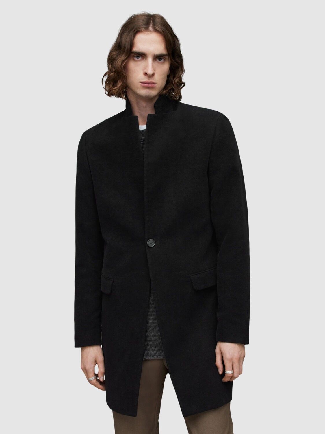 

Пальто Ranger с воротником-воронкой AllSaints, черный