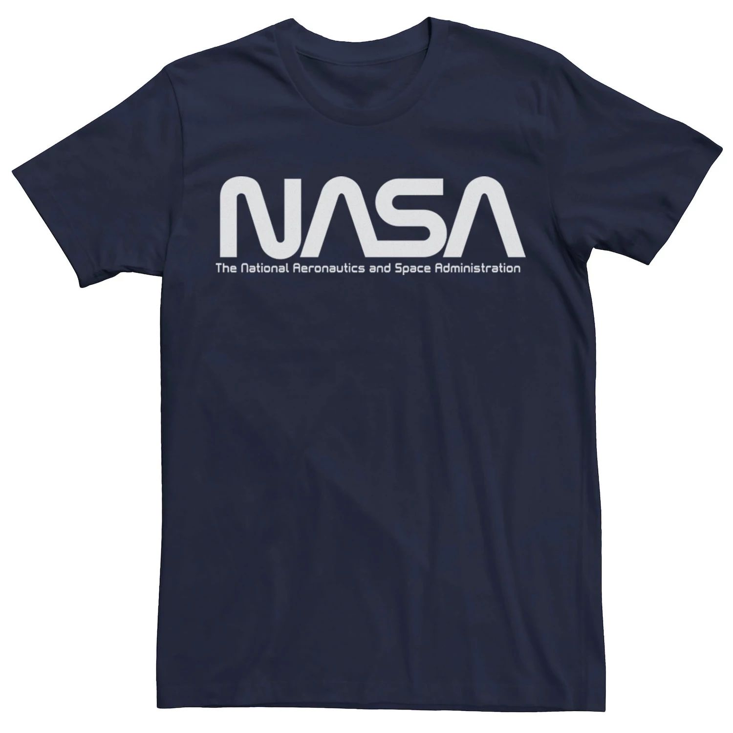 Мужская белая футболка с простым логотипом NASA Licensed Character