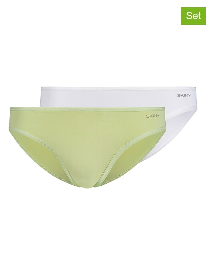 

Трусы Skiny 2er Set, цвет hellgrün/weiß