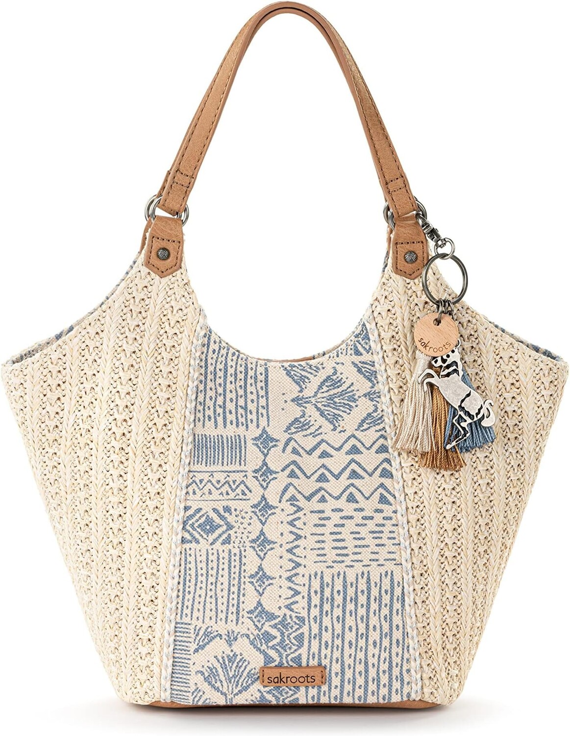 

Сумка Roma Straw Small Shopper The Sak, цвет Lake Tribal Beauti