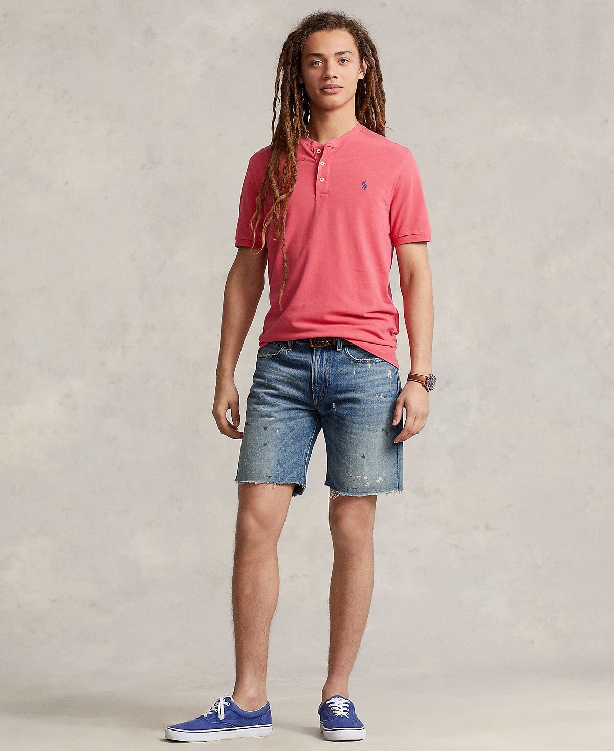 

Мужская рубашка на пуговицах из хлопкового пике Polo Ralph Lauren