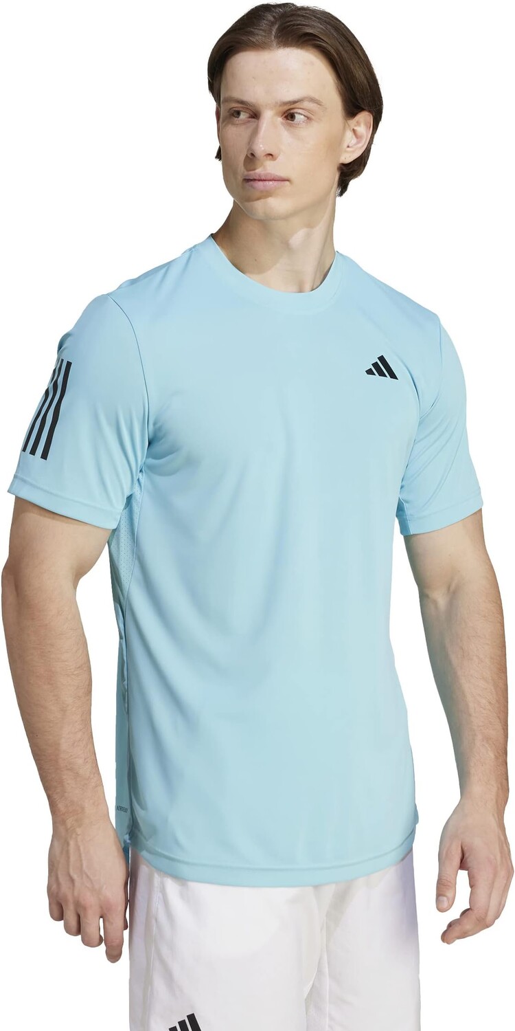 

Клубная теннисная футболка с 3 полосками adidas, цвет Light Aqua