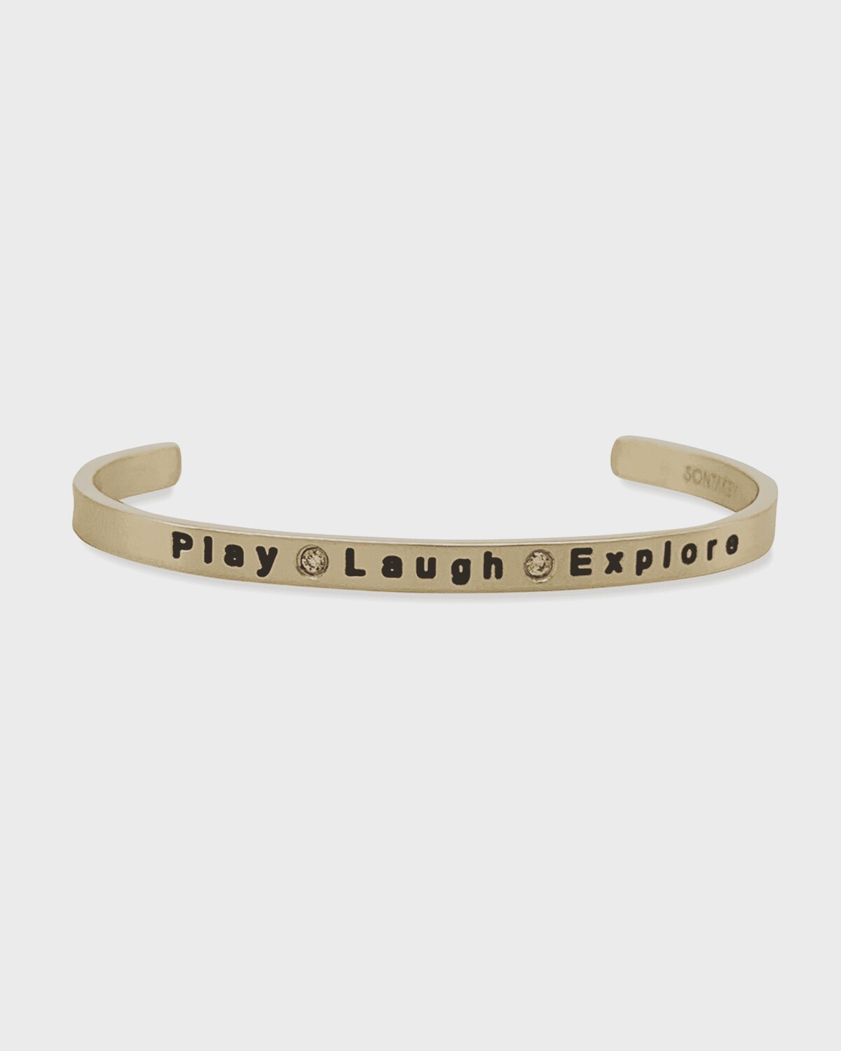 

Браслет Girl's Play Laugh Explore с гравировкой Sontakey, цвет 18K Yellow Gold