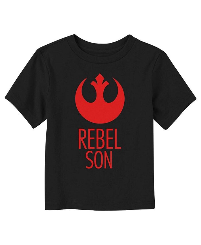 

Футболка унисекс с логотипом Star Wars Rebel Son для малышей Disney Lucasfilm, черный