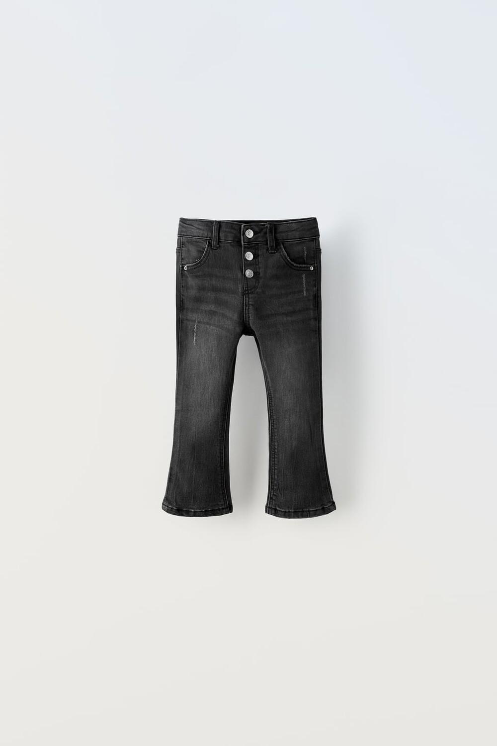 

Расклешенные джинсы на пуговицах ZARA, черный