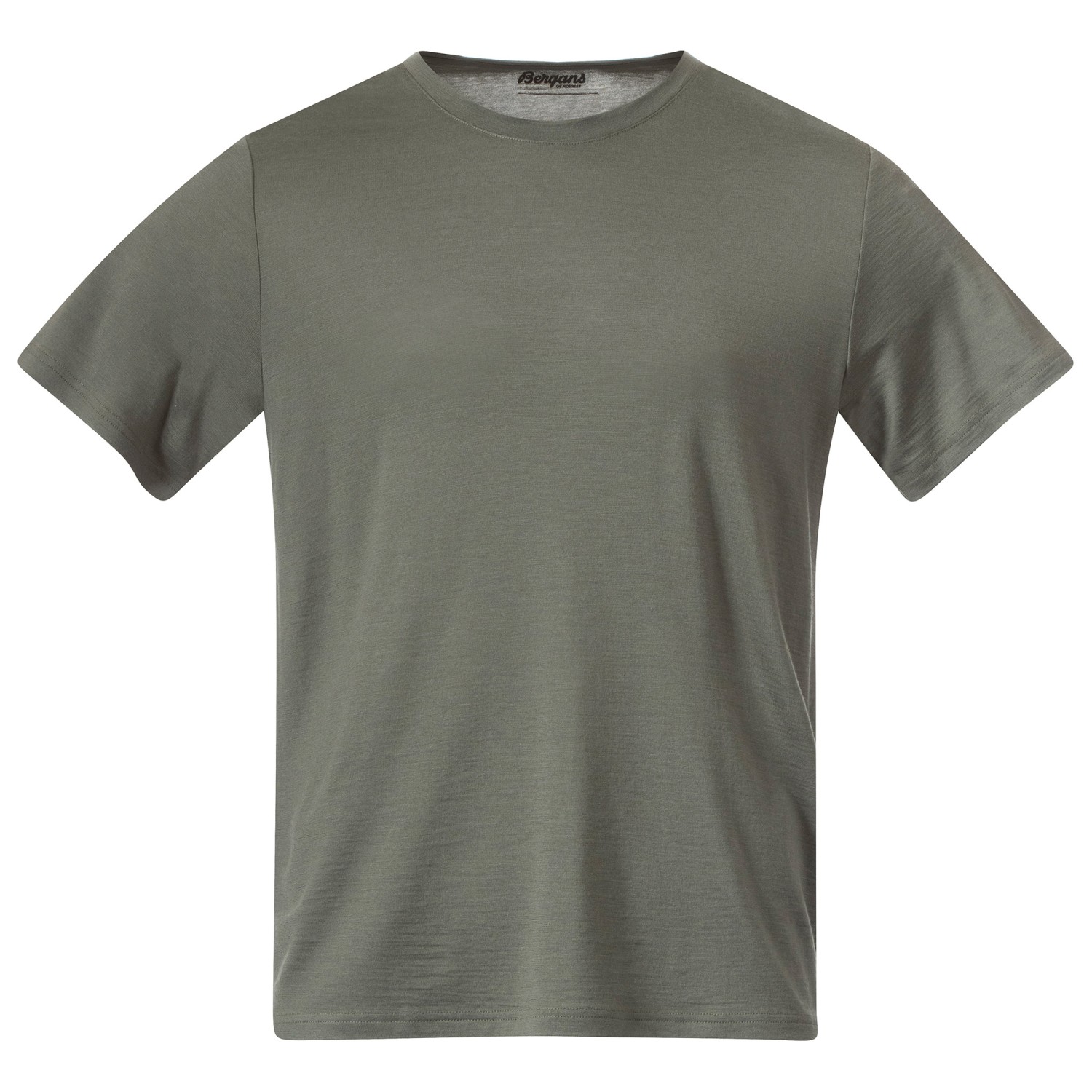 Рубашка из мериноса Bergans Whenever Merino Tee, цвет Green Mud