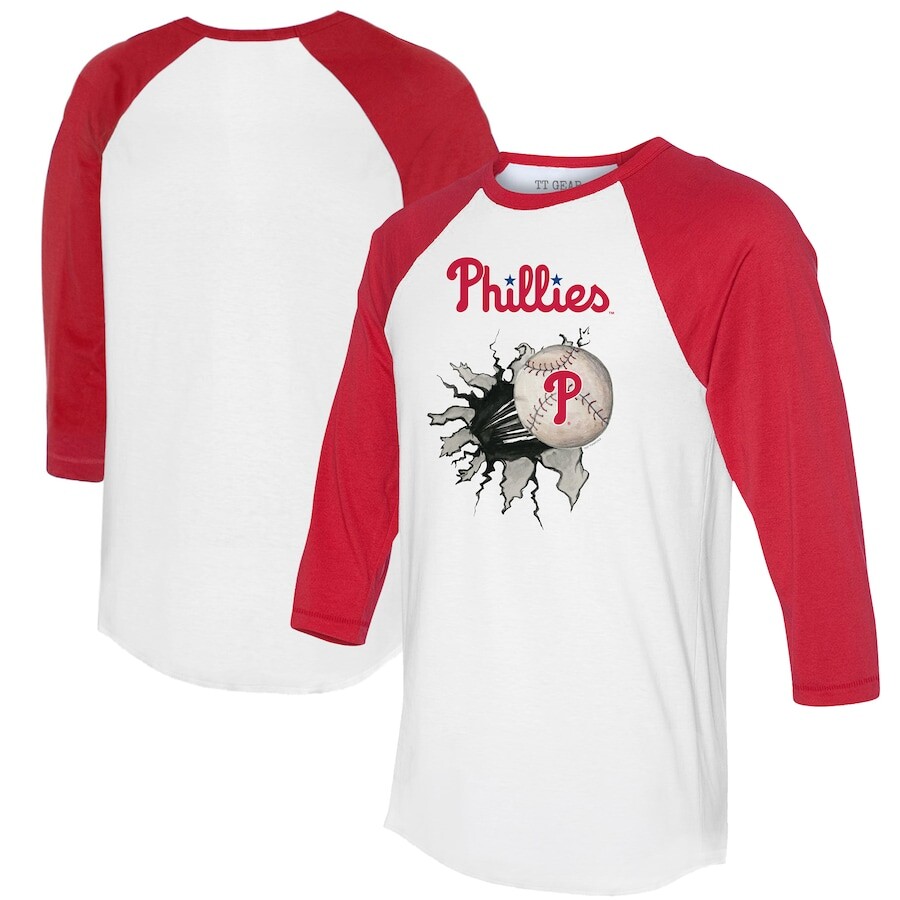 

Футболка с длинным рукавом Tiny Turnip Philadelphia Phillies, белый