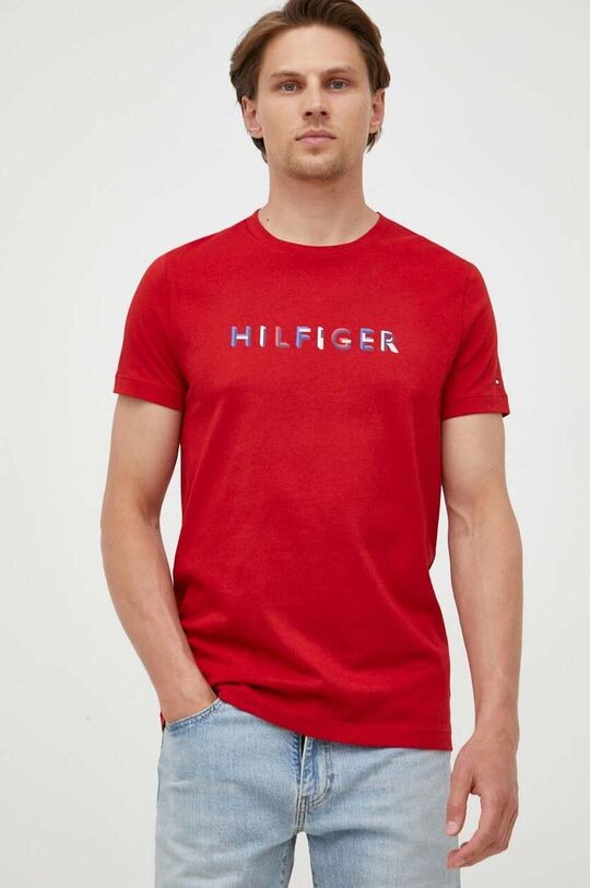 

Хлопковая футболка Tommy Hilfiger, красный