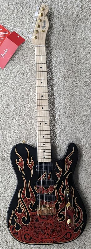 Электрогитара Fender James Burton Telecaster Guitar, Maple Fingerboard, Red Paisley Flames USA