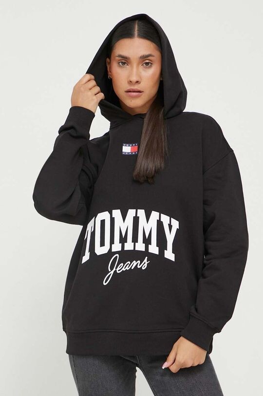 

Хлопковая толстовка Tommy Jeans, черный