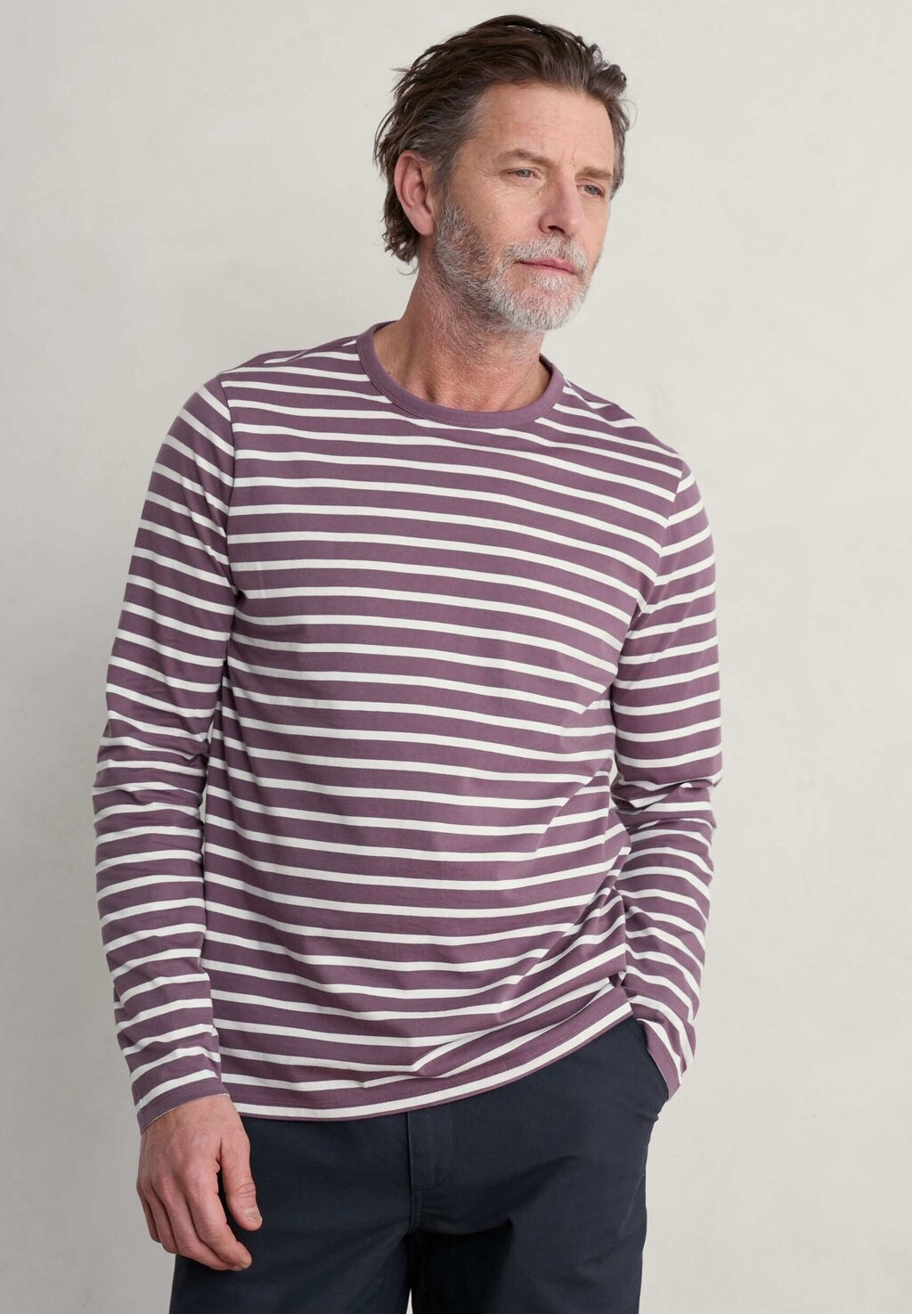 

Топ с длинными рукавами SAILOR Seasalt Cornwall, цвет breton mallow chalk