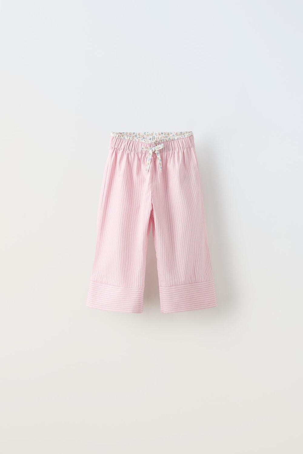 

Брюки из поплина в полоску ZARA, розовый