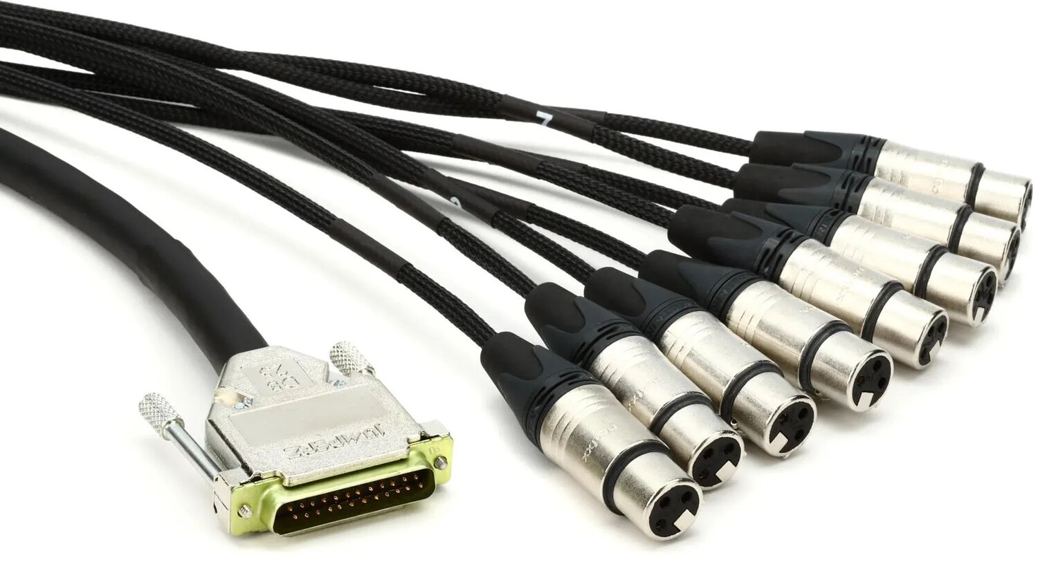 

JUMPERZ JDB25-XLRF ZipLine DB25 — 8-канальный аналоговый аудиоинтерфейсный кабель XLR «мама» — 15 футов