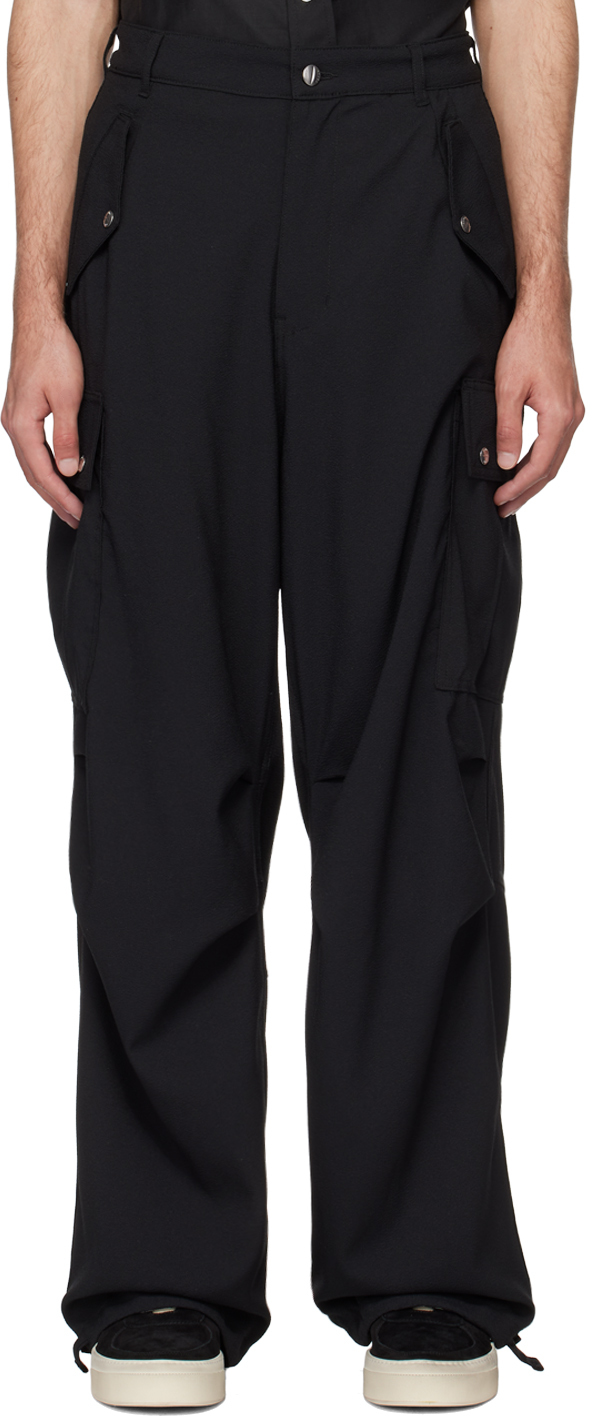 Черные брюки-карго с четырьмя карманами Rhude