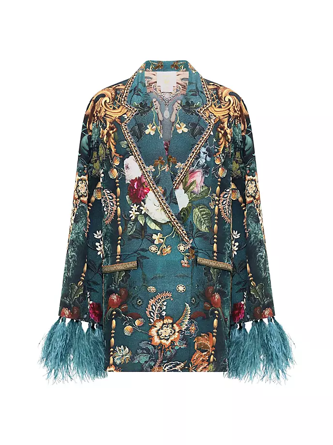 Шелковая куртка Verdi's World с перьями Camilla, цвет verdis world