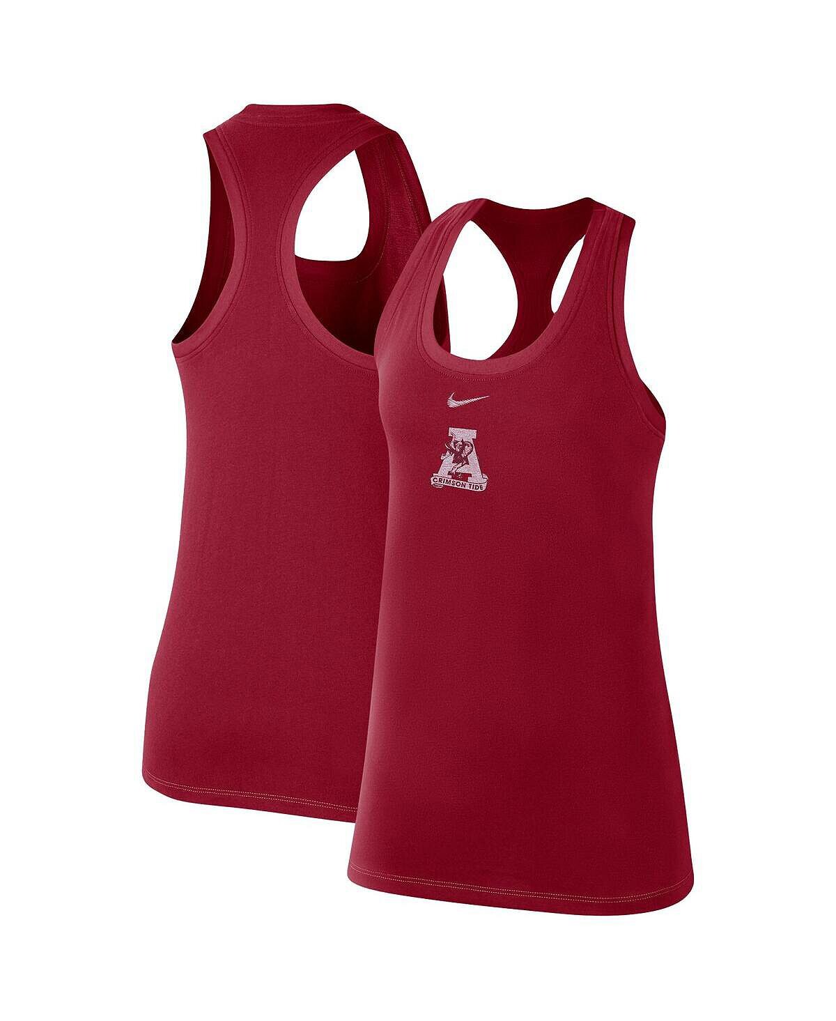 

Женская майка Crimson Alabama Crimson Tide Varsity Stack Vault Racerback с круглым вырезом Nike