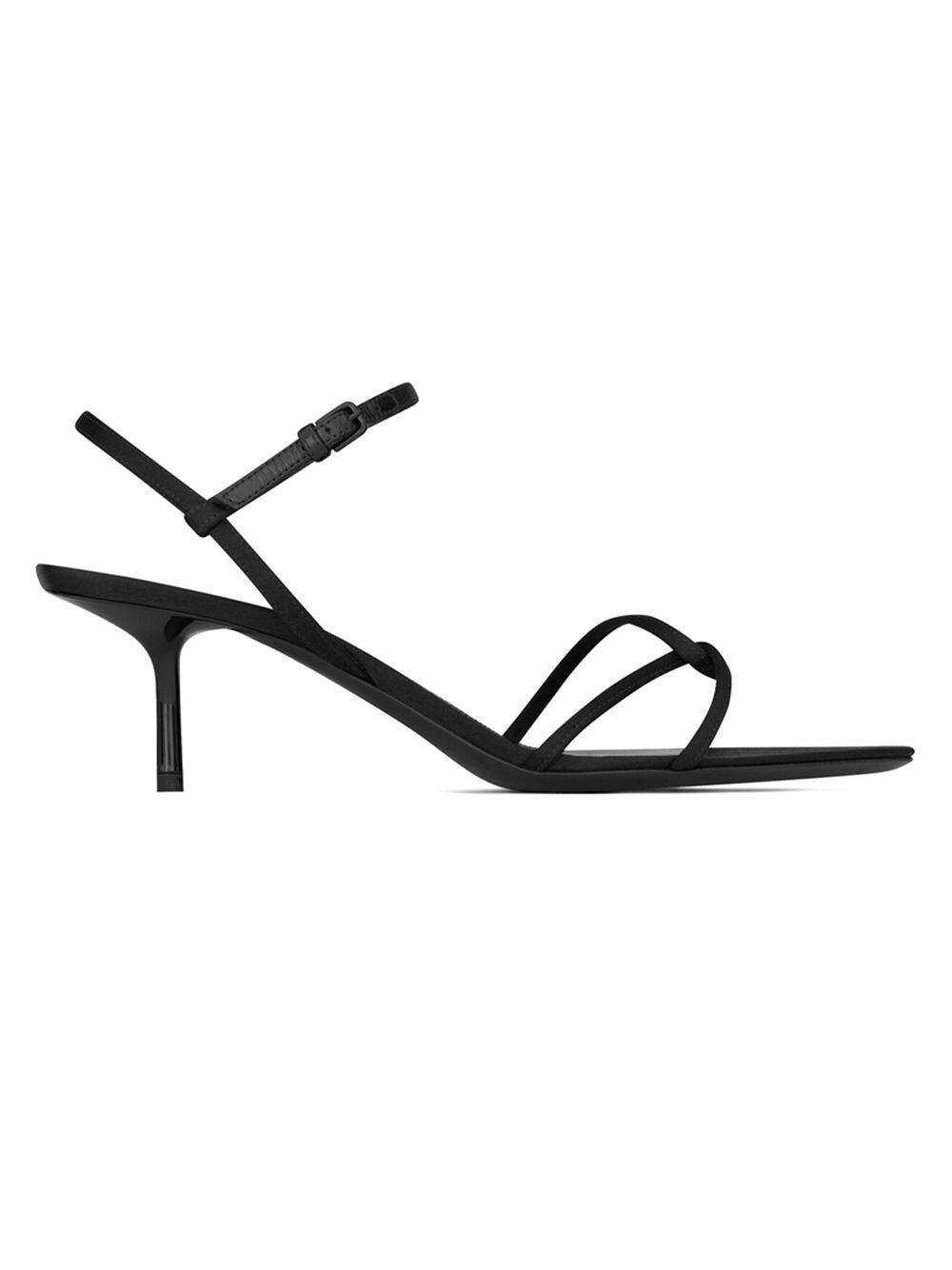 

Сандалии Clara из креп-сатина Saint Laurent, черный
