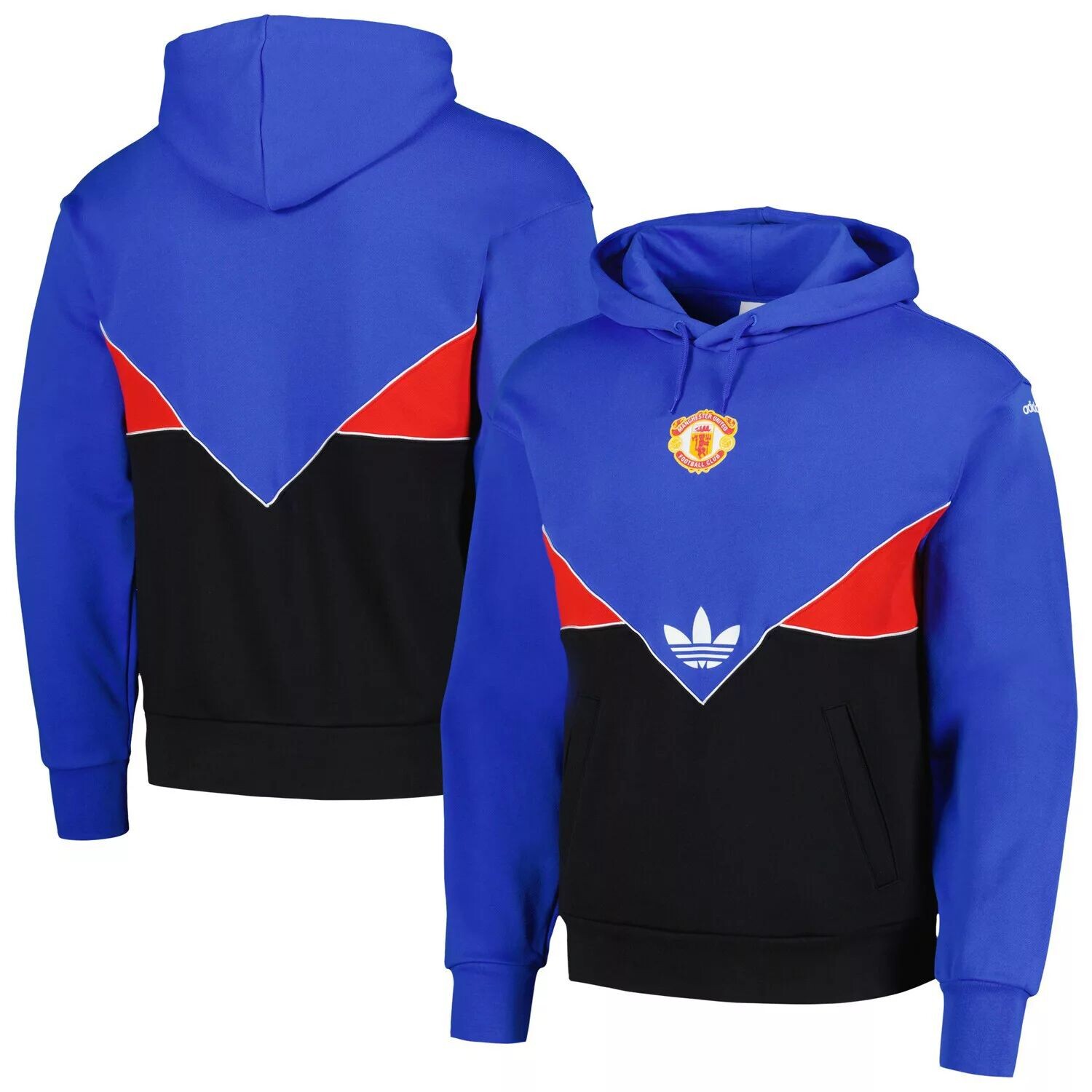 

Мужская толстовка с капюшоном adidas Originals синего/черного цвета Manchester United OG, Черный