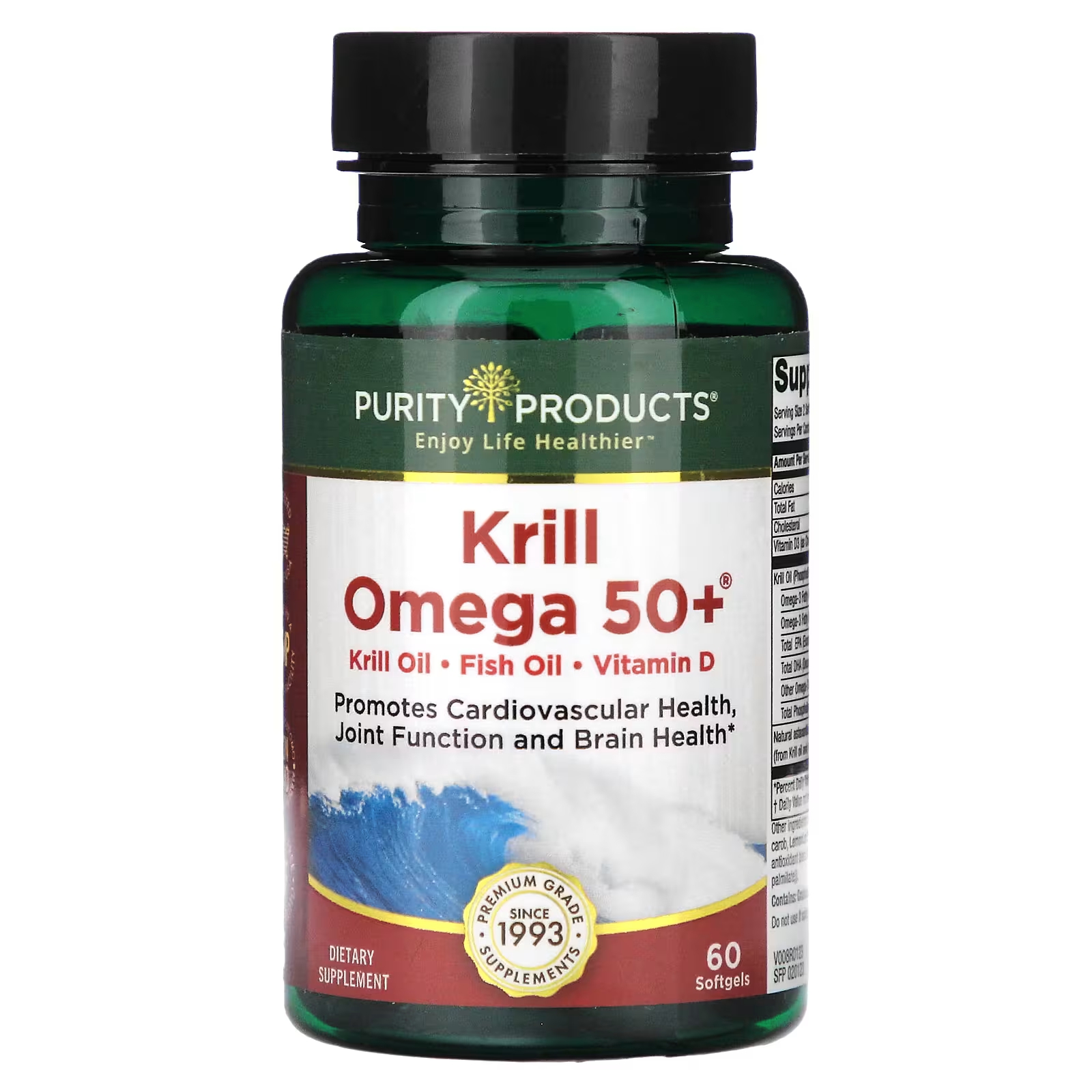 Криль Омега 50+ Purity Products, 60 мягких таблеток