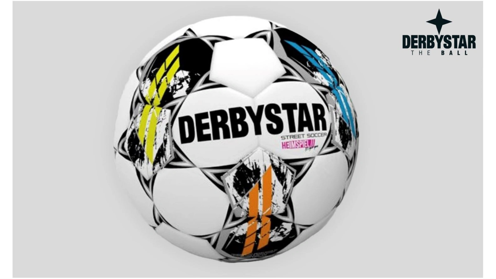 Футбольный мяч для домашней игры Derbystar STREET SOCCER, размер 5, радужный
