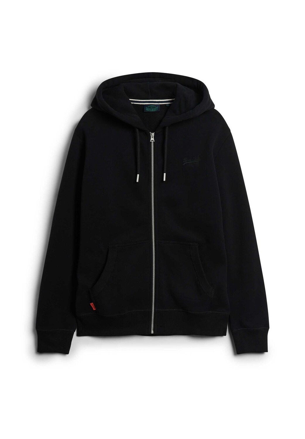 Мужская толстовка - ESSENTIAL LOGO ZIP HOODIE с капюшоном Superdry., черный