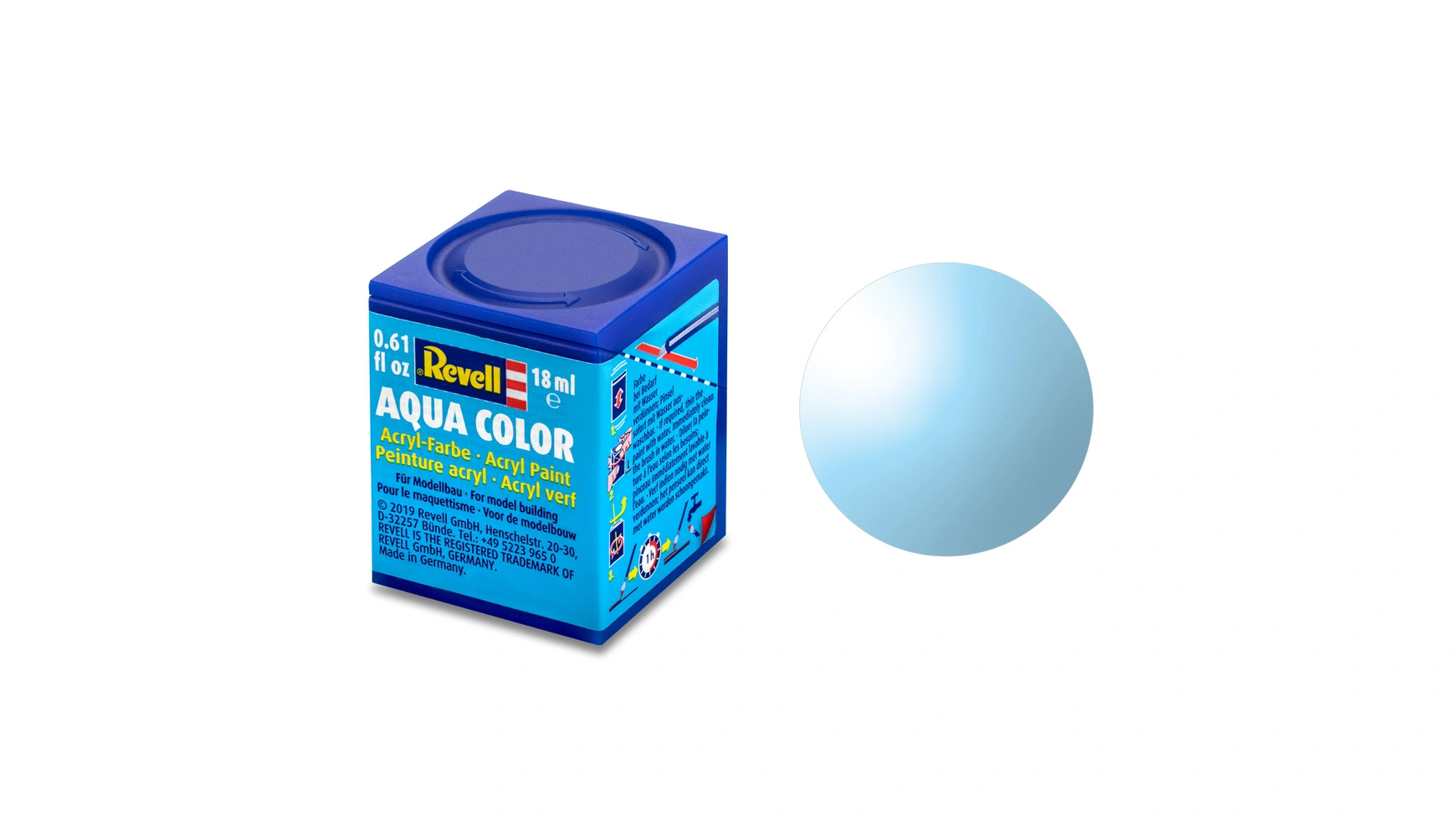Revell Aqua Color Blue, прозрачный, 18 мл revell цветная смесь aqua 100 мл
