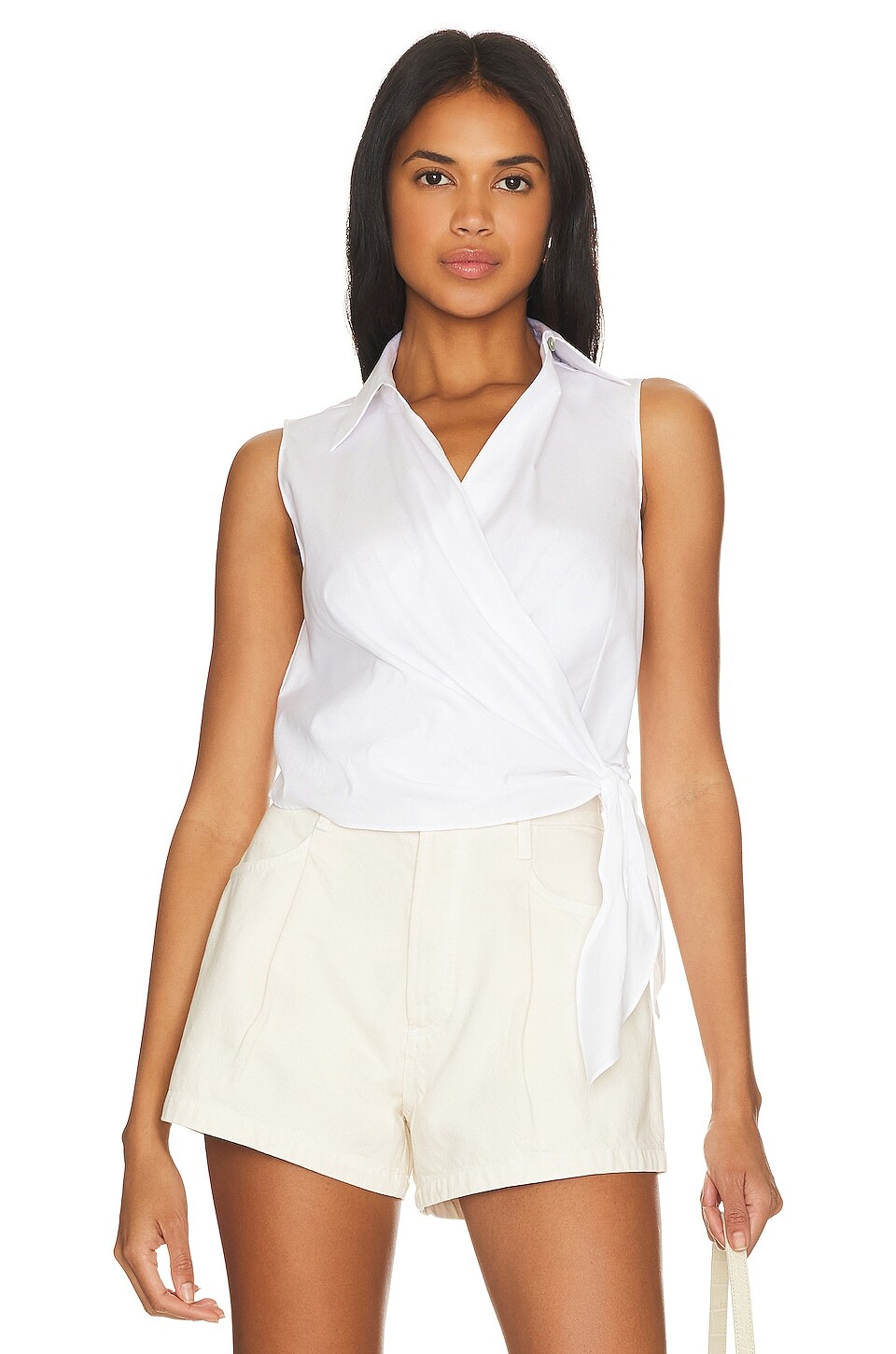 

Рубашка Vince Sleeveless Wrap, цвет Optic White