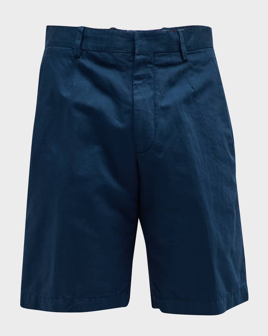 

Мужские шорты чинос из хлопка и льна ZEGNA