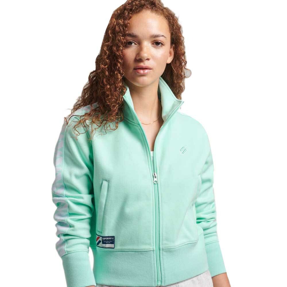 

Толстовка Superdry Code S Logo Track Full Zip, зеленый