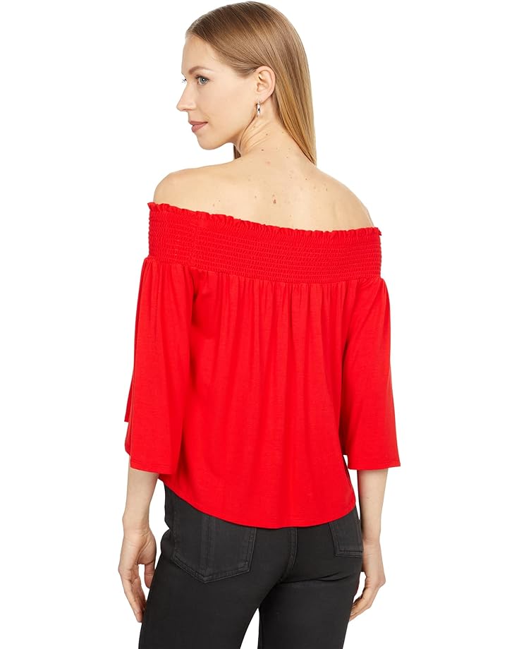 Топ 1.STATE Off-the-Shoulder Knit Top, цвет Goji Berry