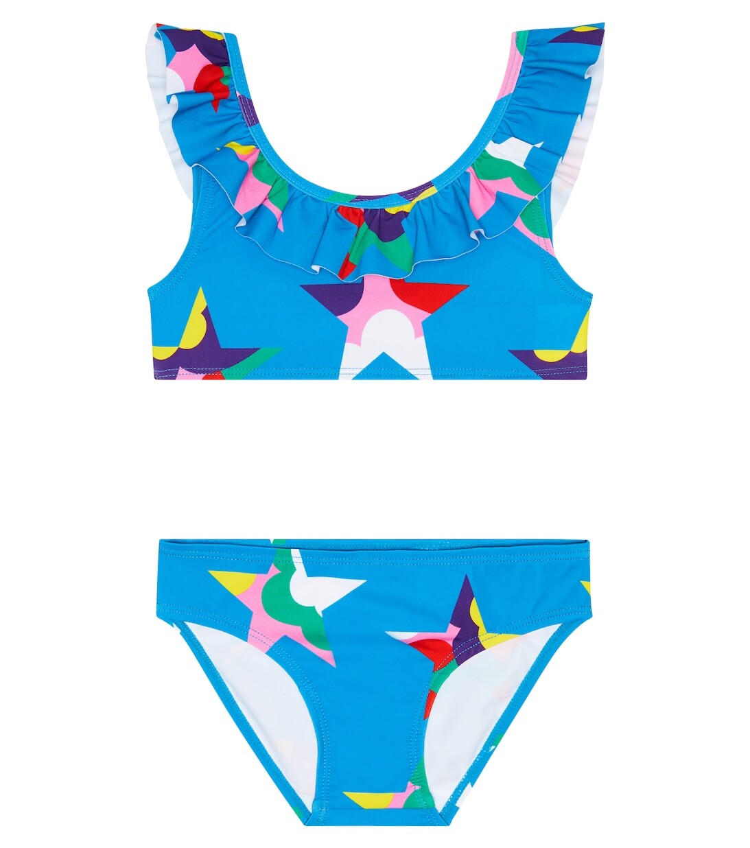 

Бикини с оборками и принтом Stella McCartney Kids, синий