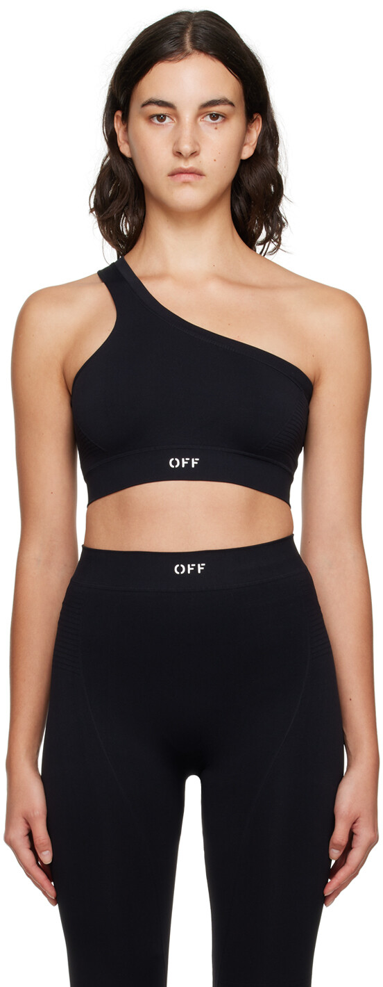 

Черный спортивный бюстгальтер Off-White Off Stamp