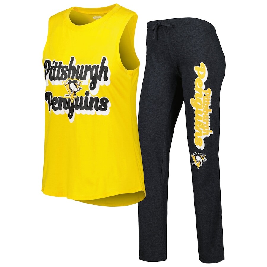 

Пижамный комплект Concepts Sport Pittsburgh Penguins, черный