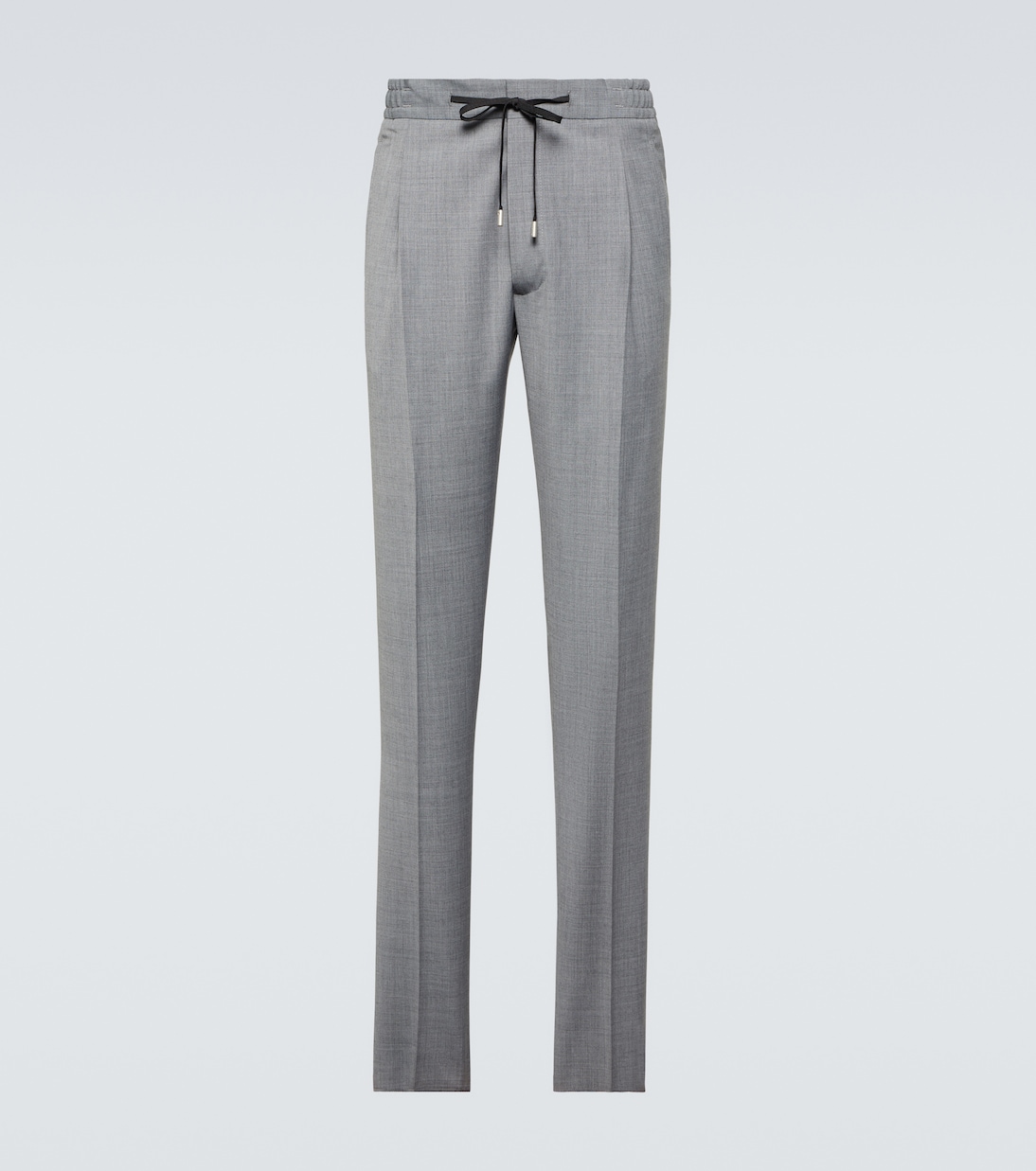 Прямые брюки easy wear из смесовой шерсти Lardini, серый
