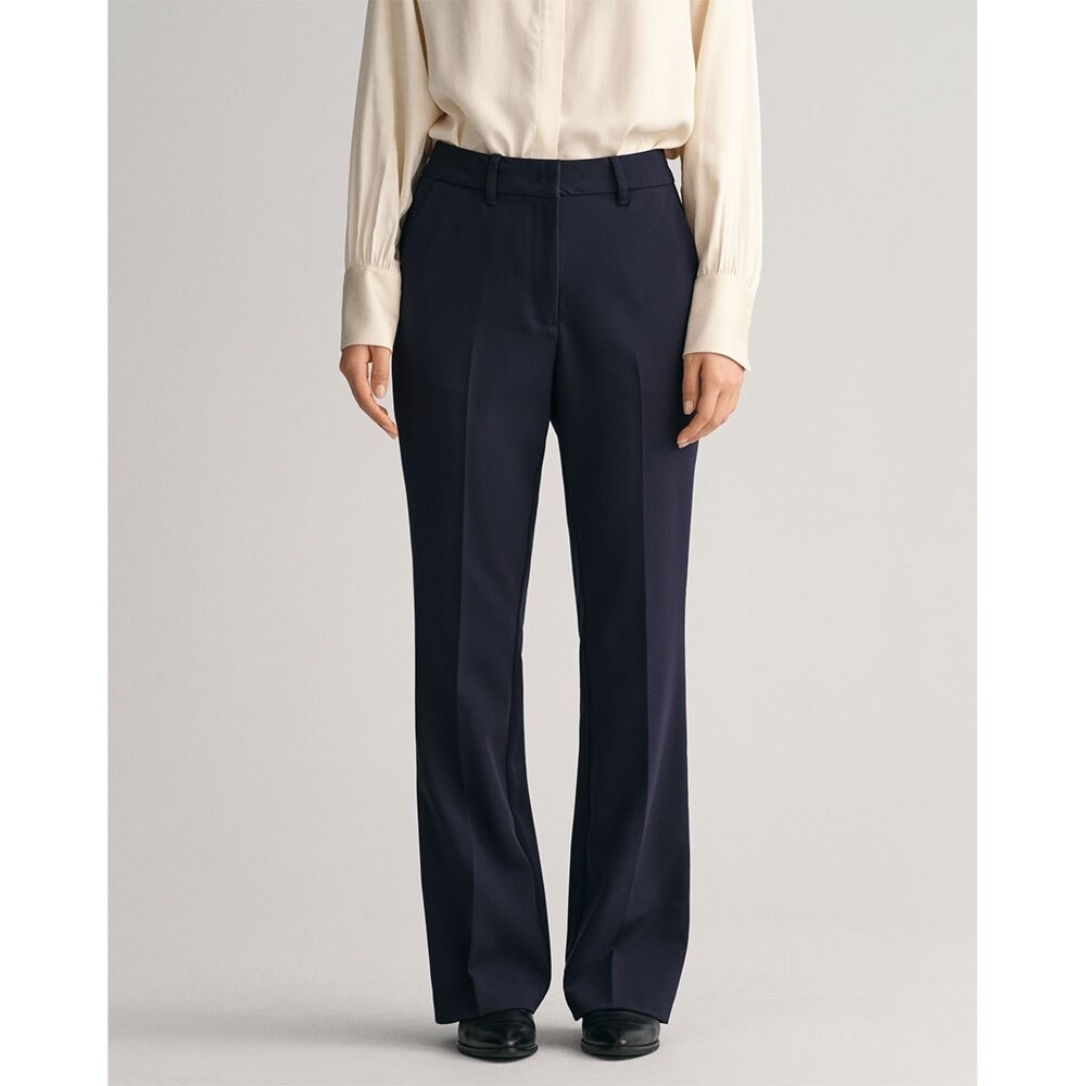 

Брюки Gant Slim Flare Slack Dress, синий