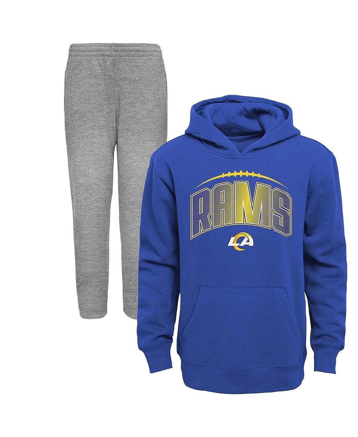 

Комплект из двойного пуловера с капюшоном и брюк для мальчиков Toddler Boys Royal, Heather Grey Los Angeles Rams Outerstuff