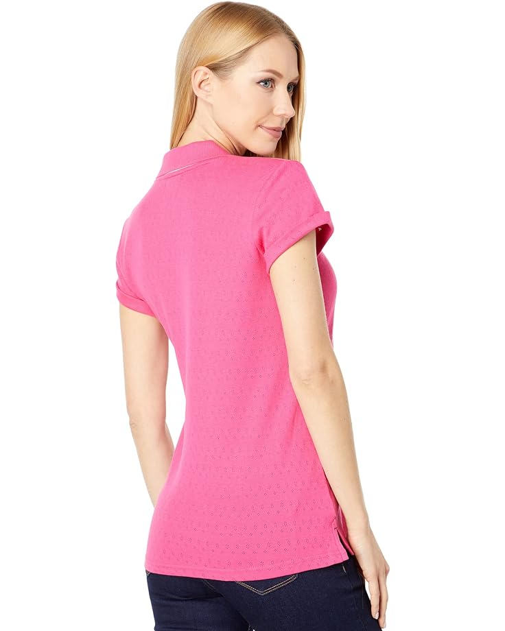 Поло U.S. POLO ASSN. Short Sleeve Tipped Pointelle Knit Polo Shirt, цвет Rose Tropica женская парфюмерия wizzy tropica