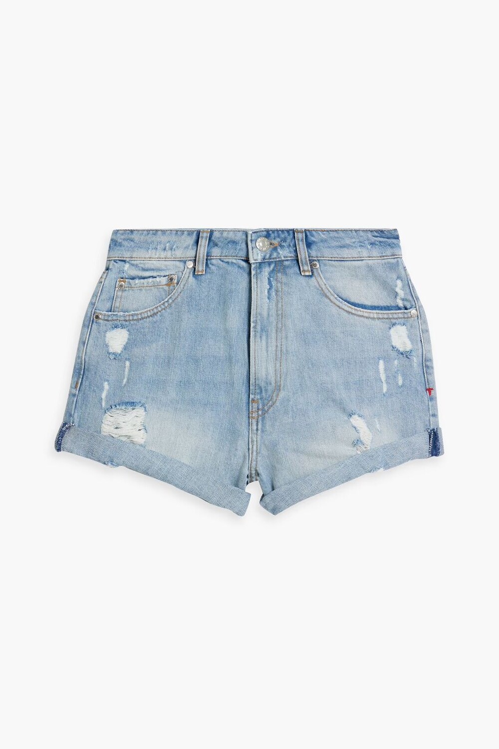 

Потертые джинсовые шорты Tomorrow Denim, легкий деним