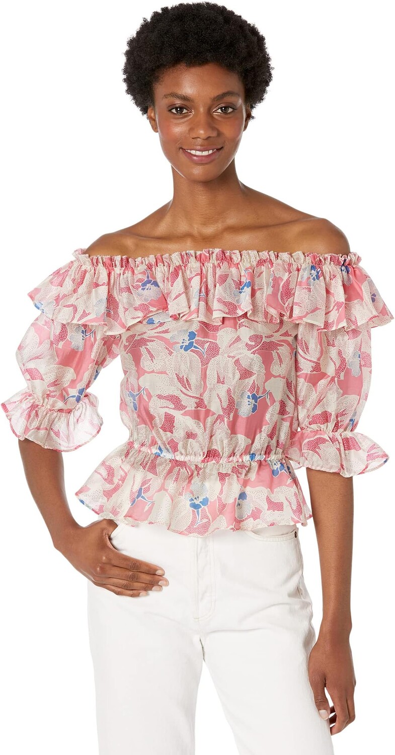 

Топ Harina с открытыми плечами и эластичной талией Ted Baker, цвет Mid Pink