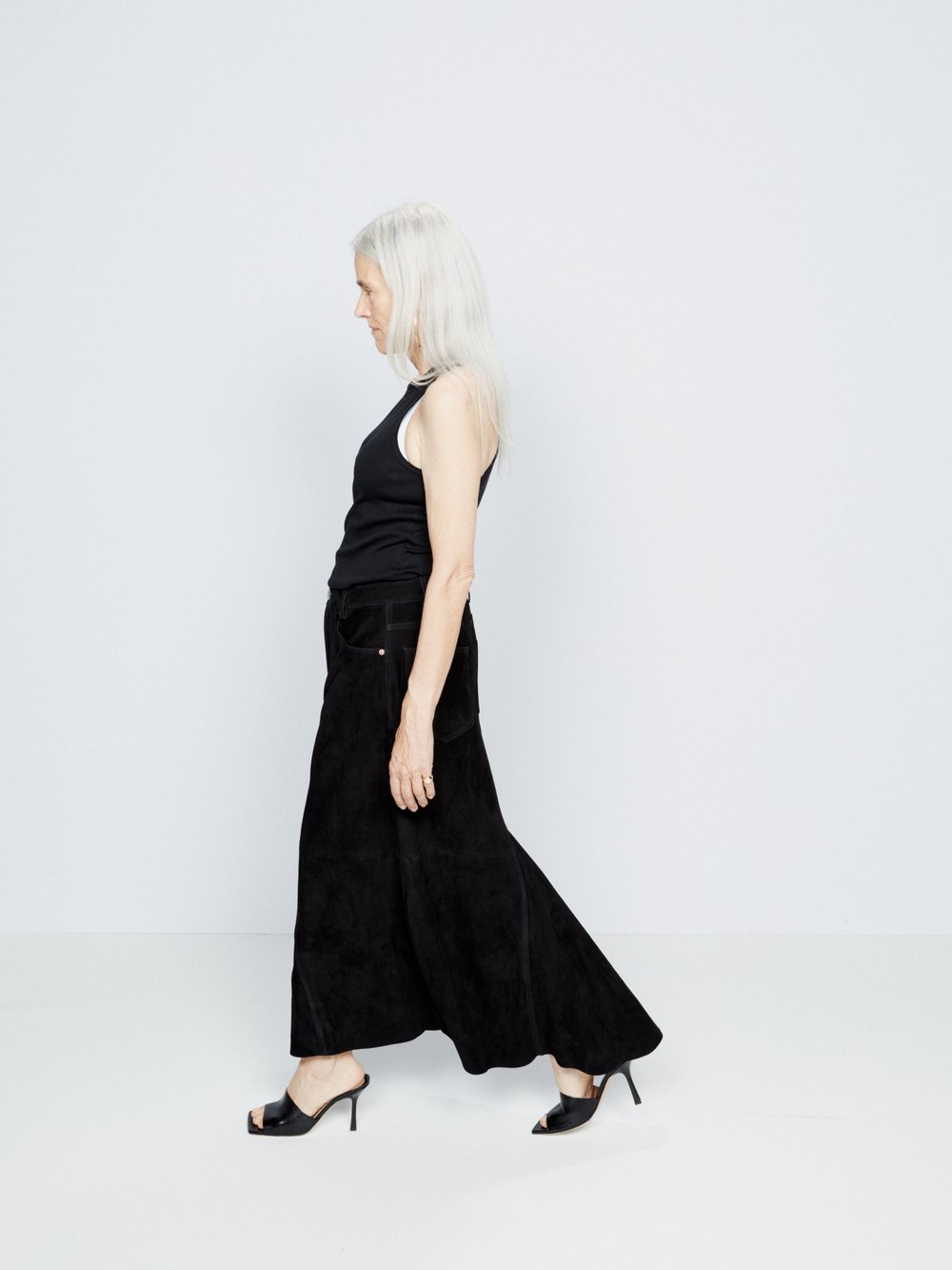 Замшевая юбка миди «рыбий хвост» Raey, черный женская джинсовая юбка годе повседневная элегантная длинная облегающая юбка годе с кружевом в корейском стиле новая модная юбка на лето