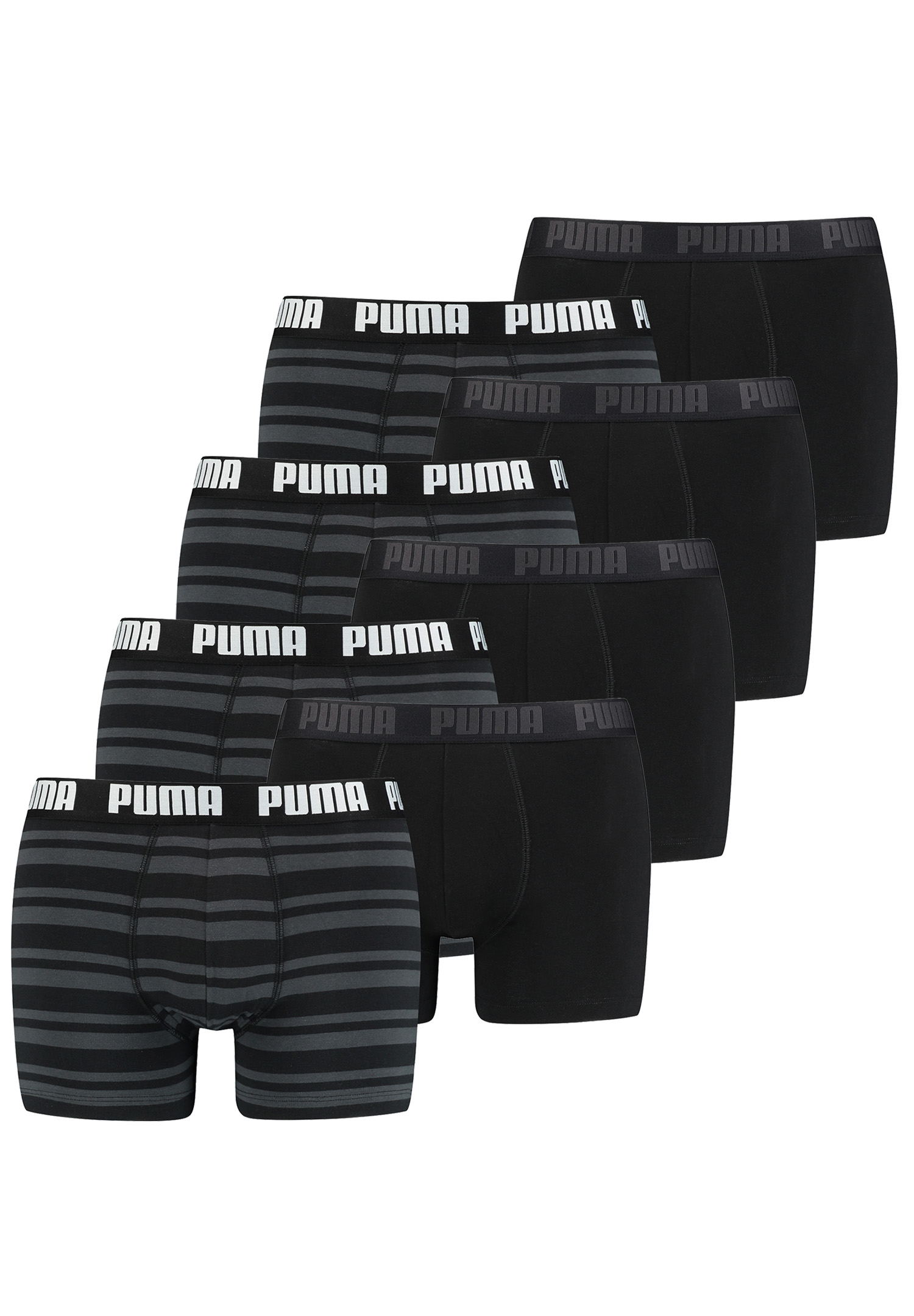 Боксеры Puma Boxershorts HERITAGE STRIPE BOXER 8 шт, цвет 200 - black
