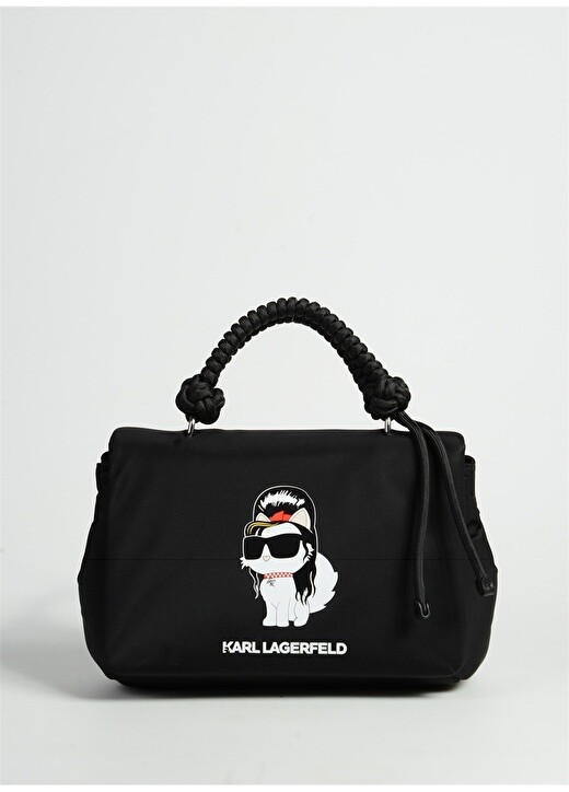 

Черная женская сумка через плечо и на руку Karl Lagerfeld
