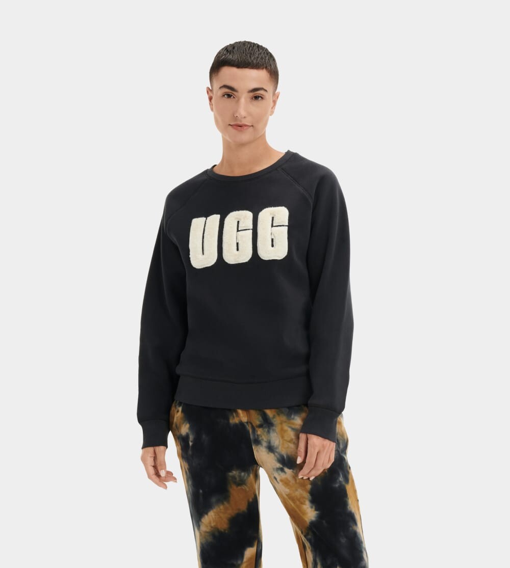 

Толстовка Madeline Fuzzy Logo Crewneck UGG, черный