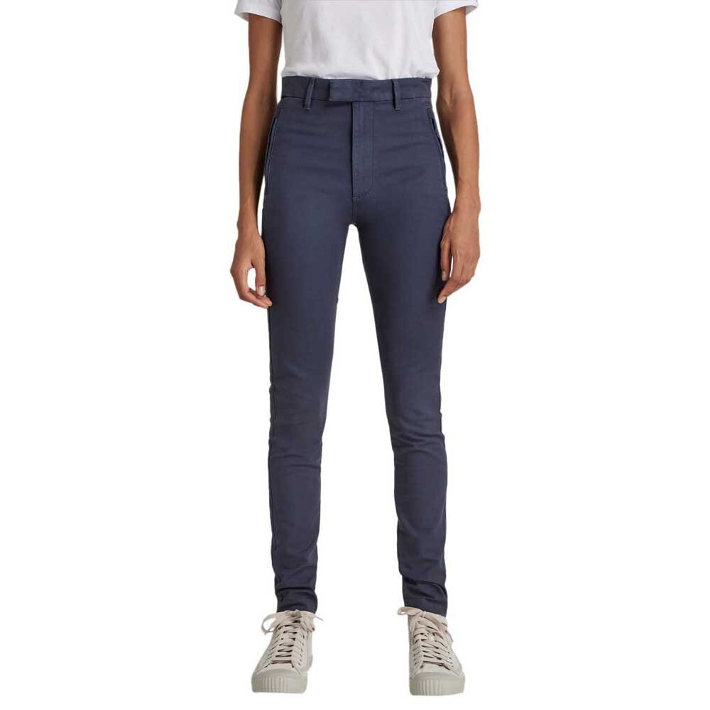 

Брюки G-Star Weld High Skinny Chino, синий