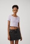 Футболка с принтом CROPPED CREW Gap, сиренево-фиолетовый